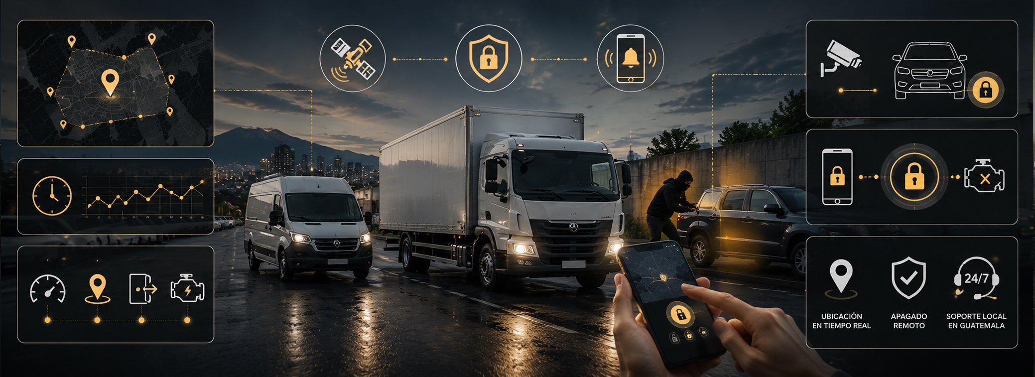 Seguridad de flota GPS en Guatemala: protección real contra robo y uso no autorizado